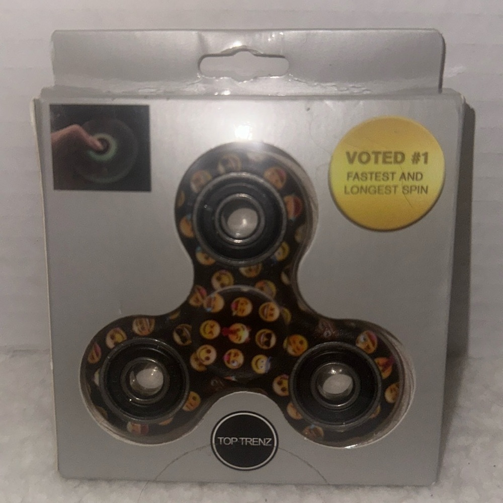 Emoji Fidget Spinner Top‎ Trenz Voted #1 Fastest and Longest Spin NEW